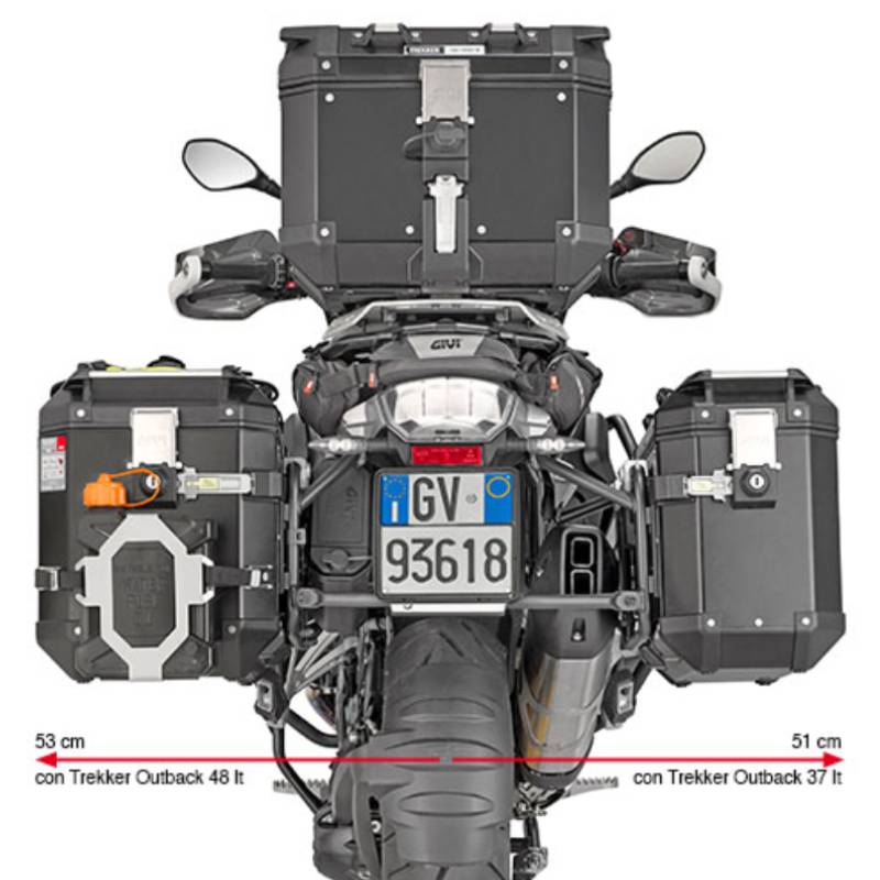 Portamaletas lateral maletas Givi/Kappa BMW R1200GS-R1250GS